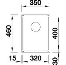 Spüle Blanco SUBLINE 320-U 350 x 460 mm cafe 523415