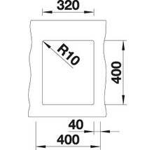 Spüle Blanco SUBLINE 320-U 350 x 460 mm cafe 523415