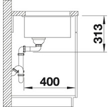 Spüle Blanco SUBLINE 320-U 350 x 460 mm cafe 523415