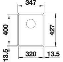 Spüle Blanco SUBLINE 320-F 347 x 427 mm weiß 523419