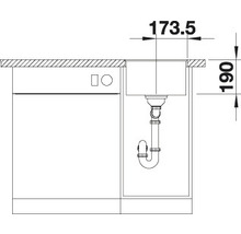 Spüle Blanco SUBLINE 320-F 347 x 427 mm weiß 523419