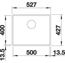 Spüle Blanco SUBLINE Silgranit 527 x 427 mm anthrazit 523532-thumb-5