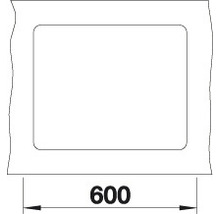 Spüle Blanco SUBLINE 500-F 527 x 427 mm weiß 523535