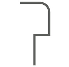 Schemazeichnung eines Treppenwinkelprofils