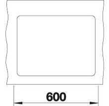 Spüle Blanco SUBLINE 340/160-F 552 x 427 mm weiß 523571 1 Spülbecken Ohne Tropffläche Mit Restebecken Becken links