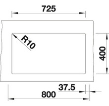 Spüle Blanco SUBLINE 350/350-U 755 x 460 mm felsgrau 523575