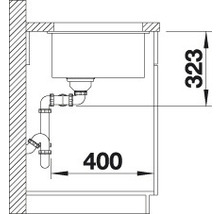 Spüle Blanco SUBLINE 350/350-U 755 x 460 mm felsgrau 523575