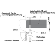 Spüle Blanco SUBLINE 350/350-U 755 x 460 mm felsgrau 523575