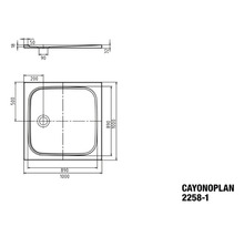 Duschwanne KALDEWEI CAYONOPLAN 2258-1 100 x 100 x 3.2 cm alpinweiß matt 361800010711