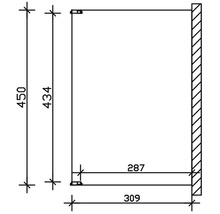 Terrassenüberdachung SKAN HOLZ Novara mit Pfostenlaschen 450x309 cm grau