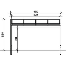 Terrassenüberdachung SKAN HOLZ Novara mit Pfostenlaschen 450x309 cm grau