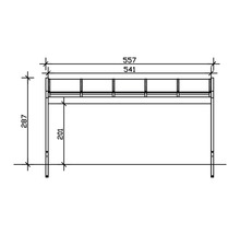 Terrassenüberdachung SKAN HOLZ Novara mit Pfostenlaschen 557x359 cm weiß