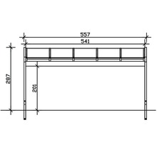 Terrassenüberdachung SKAN HOLZ Novara mit Pfostenlaschen 557x359 cm grau