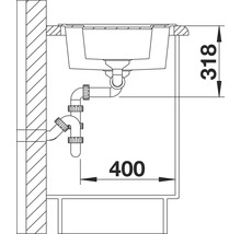 Spüle Blanco METRA 6 615 x 500 mm felsgrau 518874