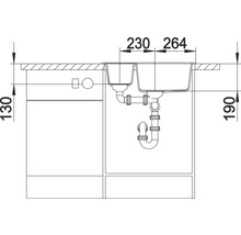 Spüle Blanco METRA 6 615 x 500 mm felsgrau 518874