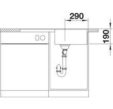 Spüle Blanco METRA 5 S-F 850 x 490 mm cafe 519104