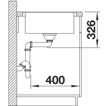 Spüle Blanco METRA 5 S-F 850 x 490 mm cafe 519104