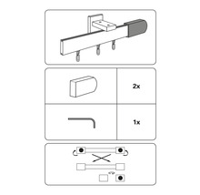 Endstück Round für Luxor stahl-gebürstet 35 x 14 mm 2 Stk.