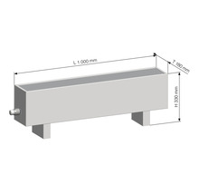 Licon Heat Standkonvektor Heizkörper KORALINE LKX H 330 x L 1000 x T 180 mm weiß inkl. Standfüße