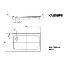 Duschwanne KALDEWEI SUPERPLAN CLASSIC 389-2 80 x 120 x 2.5 cm alpinweiß glänzend 447348040001-thumb-8