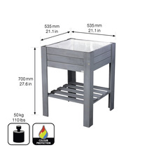 Hochbeet auf Stelzen Wagner System Geen Box Light 53,5 x 53,5 x 70 cm grau