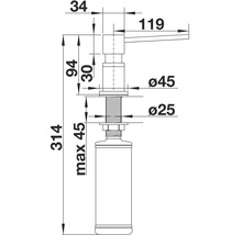 Spülmittelspender Blanco LATO schwarz matt 525789-thumb-2