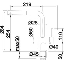 Blanco Küchenarmatur LINUS DVGW geprüft schwarz matt 525807-thumb-3