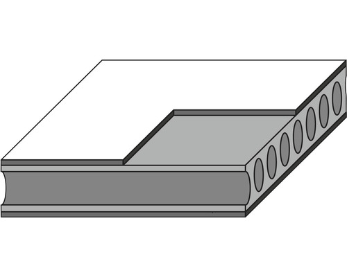 Hohlkammerplatte mit Aussparung