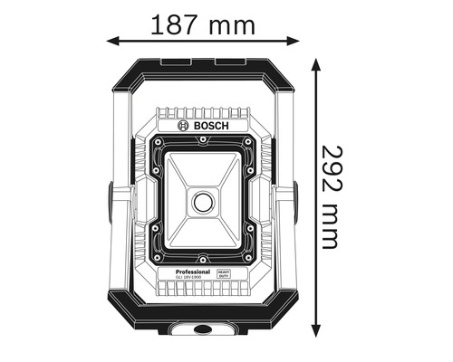 Akku-Baustellenlampe Bosch GLI 18V-1900, inkl. 136 L-BOXX HORNBACH 