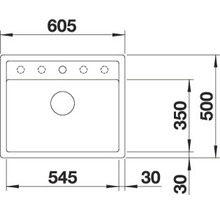 Spüle Blanco DALAGO 6-F 605 x 500 mm cafe 515095