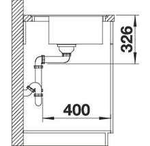 Spüle Blanco DALAGO 6-F 605 x 500 mm cafe 515095