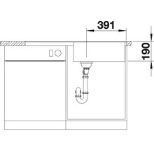 Spüle Blanco METRA XL-S-F 990 x 490 mm weiß 516522