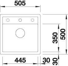 Spüle Blanco DALAGO 5-F 505 x 500 mm anthrazit 518530
