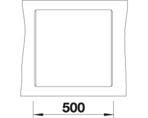 Technische Zeichnung mit Maßangabe 500