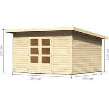 Holzgartenhaus mit Maßen