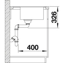 Spüle Blanco ZENAR 5 S-F 903 x 498 mm weiß 523876