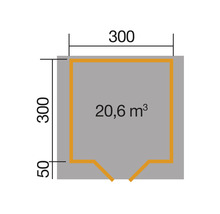 Gartenhaus weka 209 Gr. 3 333 x 360 cm grau
