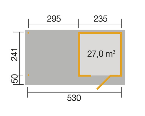 Grundriss mit Maßangaben