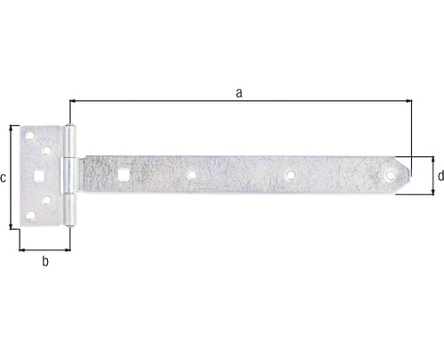 T-Band mit Maßangaben für Heimwerkerprojekte