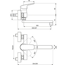 Ideal Standard Wand Küchenarmatur CERAFLEX chrom B1730AA-thumb-3