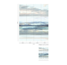 Fototapete Vlies 47223 Smart Art Easy blau weiß 4-tlg. 212 x 270 cm