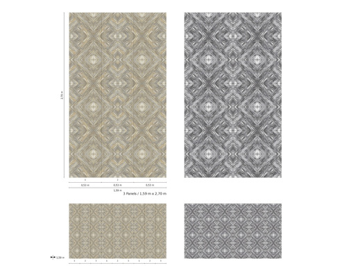 Tapetenmuster mit geometrischen Rauten und Marmoroptik