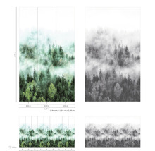 Fototapete Vlies 47268 Smart Art Easy Wald anthrazit grau 3-tlg. 159 x 270 cm