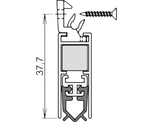 Athmer Türdichtung Wind-Ex 1-311 1-seitig Länge 860 mm