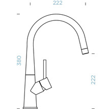 Küchenarmatur mit Einhebelmischer CONOS edelstahlfinish 528000-thumb-2
