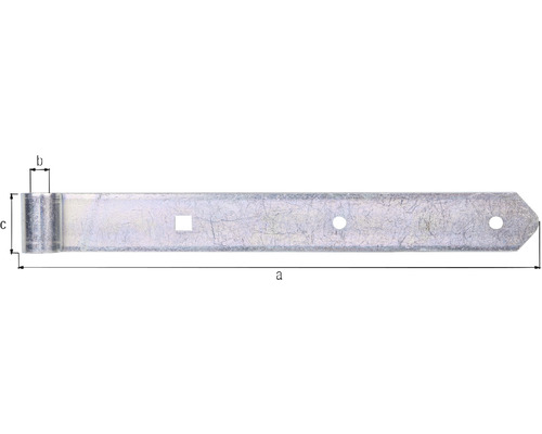 Gerader Ladenband aus Metall mit Bohrungen