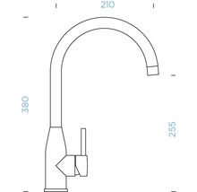 Küchenarmatur mit Einhebelmischer KAVUS nero 559000-thumb-2