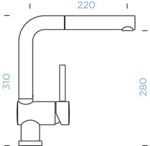 Küchenarmatur mit Einhebelmischer PIEGA chrom 547121-thumb-2