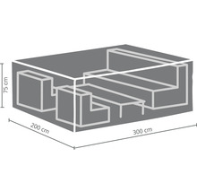 Abdeckung für Gartenmöbel, circa 300 cm x 200 cm x 75 cm