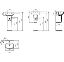 Handwaschbecken Ideal Standard i.life A 40 x 36 cm weiß T451401-thumb-10